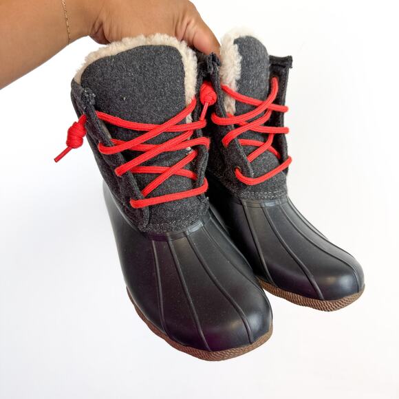 Sperry x J.Crew Shearwater Wool Winter Boots Womens Gray - 7 7M - Picture 2 of 9